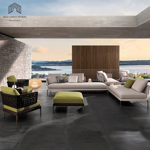 Ensemble en rotin imperméable pour terrasse et balcon - Mobilier de salon décontracté pour trois personnes fabriqué en Chine - Product Image 4