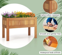 Boîte de jardinière surélevée en bois à 2 niveaux bricolage-jardinière de jardin et de balcon intérieure/extérieure écologique pour la plantation
