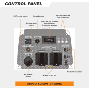 Générateur portable à double carburant 3000 <span class=keywords><strong>watts</strong></span> 3500w 110v/230V, générateur DC 12V/24V, générateur de moteur, en <span class=keywords><strong>stock</strong></span> - Product Image 4