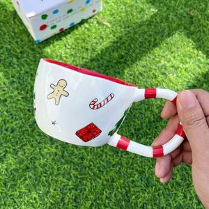 Custom Stainless Steel & Ceramic Christmas <b>Mug</b> with Bunny Ear Handle <b>Cute</b> Oversized Coffee Cup with Gift Box - Product Image 3