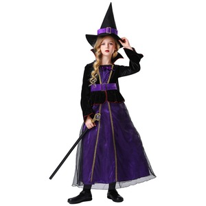Disfraz de Bruja Morada para Niñas de 8 a 13 Años, Conjunto de Vestido y Sombrero para Halloween, Primavera 2025 - Product Image 5