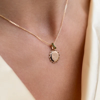 Collar con Colgante Circular de Acero Inoxidable Jietao, Chapado en Oro de 18K, con Borde Festoneado, Grabable, Joyería Vintage Personalizable para Navidad