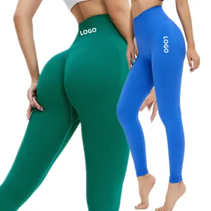Sexy Scrunch Butt Leggings Workout Tummy Control Fitness Brown Leggings High Waisted Seamless Yoga Pants Gym Wear Tights