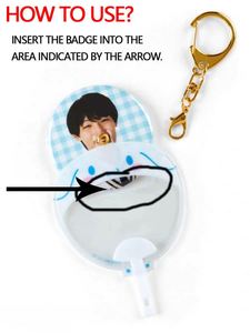 Ventiladores de mano portátiles de PVC transparente al por mayor con imágenes personalizadas de estrellas coreanas, cubiertas para piquetes de conciertos K-pop, decoración para eventos de fans, artesanías de plástico - Product Image 2