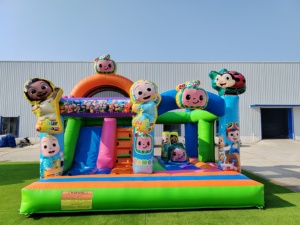 Castillo Inflable con Tobogán Temático de <span class=keywords><strong>Cocomelon</strong></span>, Combo de Castillo Inflable <span class=keywords><strong>para</strong></span> Fiestas Infantiles - Product Image 1