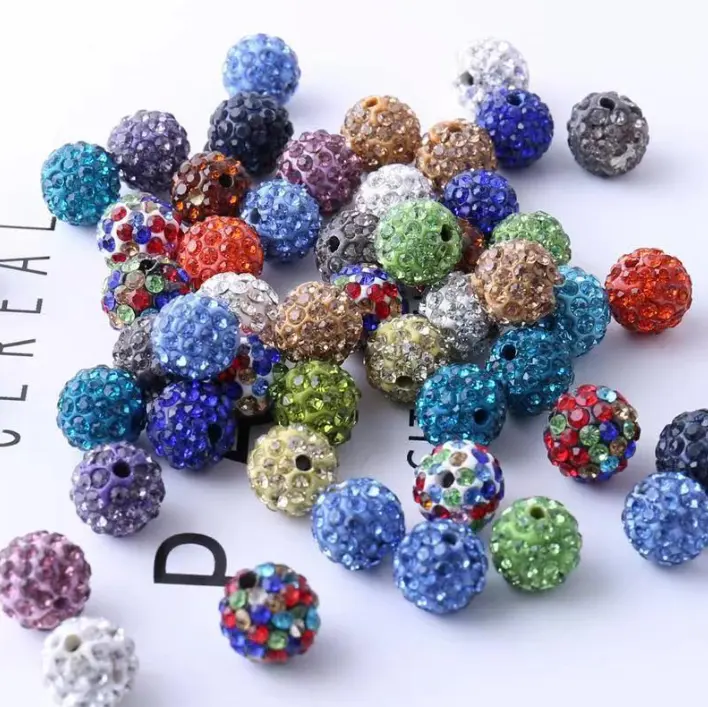 Harz Strass Kugel Perlen Bubblegum Perlen 10mm für Schmuck Herstellung Acryl Kristall Gumball Chunky Perlen für Stift