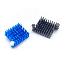 Mini dissipateur thermique anodisé noir 14*14*08mm