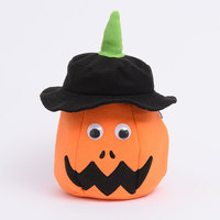 Holdfly Seau à bonbons d'Halloween personnalisé avec nom, en forme de citrouille LED en peluche, sac fourre-tout réutilisable pour enfant, pour la collecte de bonbons, vente en gros