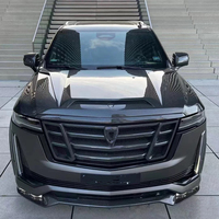 Kit Carrosserie Style LD pour Cadillac Escalade – Lame Avant en Fibre de Carbone, Diffuseur Arrière, Spoiler, Calandre de Capot, Kit Large