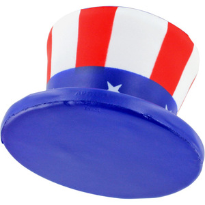 Populaire aux États-Unis : Balle anti-stress en PU en forme de chapeau de l'Uncle Sam bleu et blanc, Fournisseur - Product Image 4