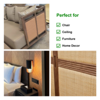 Rouleau de cannage synthétique en plastique durable pour portes d'armoires, plafonds, chaises, séparateurs de pièce, mobilier d'extérieur, entrepôt, parc