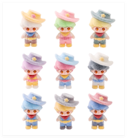 Figurine de cowboy western miniature 3D floquée de dessin animé DIY, jouet pour enfants, ornement, accessoires d'art en résine pour sac surprise mystère