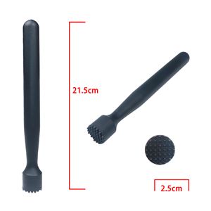 Outils de bar personnalisés en plastique vert, blanc, noir 17,5 cm, 21,5 cm, 24,5 cm – Pilons, marteaux à citron, pilons à glace pour campagnes marketing - Product Image 3