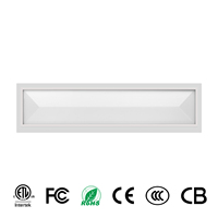 Plafonnier LED carré 1x4 pieds de haute qualité à montage en surface 120-277VAC avec éclairage frontal et veilleuse pour cuisine et chambre