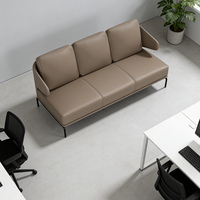 Ensemble de canapés de bureau en cuir au design moderne, fourni par l'usine