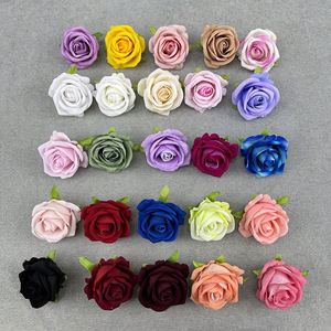 LO-776 Têtes de fleurs artificielles en gros pour mariage, <span class=keywords><strong>roses</strong></span> artificielles transfrontalières pour boîte à fleurs cadeau et décoration de gâteau - Product Image 2