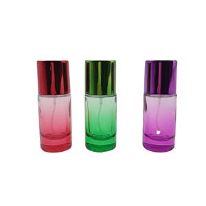 Botella de Perfume Redonda de Lujo de 20 ml/30 ml, Azul/Rojo/Rosa/Morado/Amarillo, Botella de Vidrio de Color con Pulverizador y Tapa de Rosca - Product Image 2