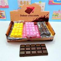 Jouet Squishy en PU en forme de barre de chocolat simulée, à récupération lente, anti-stress, pour adultes et enfants