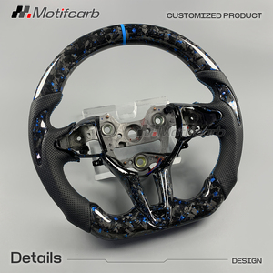 Volante de Fibra de Carbono Forjado Azul Personalizado para Hyundai I20N I30N Elantra N N-line Veloster N 2018-2026, Mejora del Interior - Product Image 3