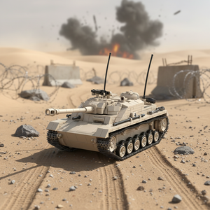 100307 pour garçons LESHOW WW2 Chars allemands StuG <span class=keywords><strong>III</strong></span> en plastique ABS, mini-armes, figurines de soldats, jouet de construction et de bricolage - Product Image 5