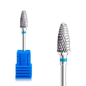 5 fraises coniques en carbure de tungstène, tige de 3/32 pouces, pour outil rotatif, polissage dentaire, embouts de perceuse à ongles - Product Image 6