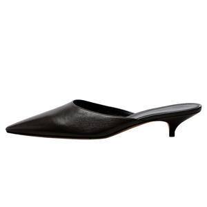Mules à talon chaton à bout pointu pour femmes, à enfiler, à bout fermé et talon ouvert, chaussures mules à talon bas, vente en gros, OEM, personnalisées - Product Image 1