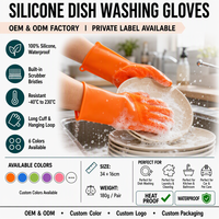Gants de nettoyage en silicone de qualité alimentaire avec logo personnalisé, antidérapants, doux, multi-usages, pour la lessive, la salle de bain, la voiture, les animaux domestiques, écologiques, OEM ODM