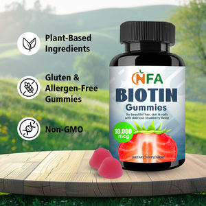 Personalización de fábrica Biotina natural 10000mcg Suplemento Gomitas de biotina sin gluten Soporte Energía celular normal - Product Image 5