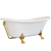 Baignoire autoportante moderne en acrylique de 1.5m pour adultes avec massage à remous Baignoire de trempage écologique pour usage domestique
