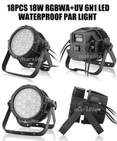 Projecteur LED Par étanche Marslite 18x18w RGBWA UV 6-en-1 pour extérieur, éclairage de scène DJ IP65