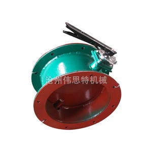 วาล์วปรับปริมาณลมแบบปีกผีเสื้อชนิดหน้าแปลนเทอร์ไบน์ ระบายอากาศด้วยมือ ควบคุมแรงดันอากาศบรรยากาศ แบบเชื่อม - Product Image 1