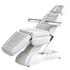 Fauteuil de soin électrique blanc réglable en hauteur avec appui-tête pour salon de beauté et spa - Product Image 2