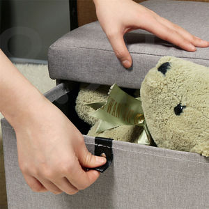 Bailey fournisseur de meubles de salon tabourets en simili cuir MDF poufs marron pliant rangement pouf Table basse pour salons - Product Image 4