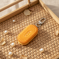 Porte-clés personnalisables en PVC, simulation d'aliments, miniatures créatives 3D, crème, sandwich, biscuit