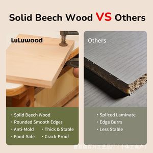 Soporte de Madera para Comedero de Gatos, Doble Comedero Elevado para Perros, Plato de Comida para Mascotas de Madera Sólida - Product Image 5
