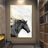 Toile design de luxe pour décoration de maison salon 3d peinture murale en cristal de porcelaine toile d'art mural
