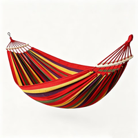 Hamac de camping et de voyage en toile de polyester et coton, options simple ou double, vente en gros, équipement de détente et de repos