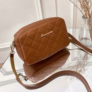 I-0180 Small <b>Messenger</b> <b>Bag</b> for Women Lingge Embroidery Casual Female Shoulder <b>Bag</b> 2023 Fashion <b>Ladies</b> Crossbody <b>Bags</b> - Product Image 2