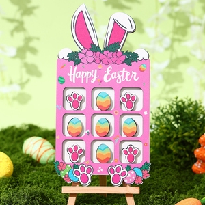 Juego de Tres en Raya de Madera Colorido de Pascua, 21.4*11.3cm, Regalo para Niños, Regalos de Pascua, Juguete Educativo para Niños, Pascua 2026 - Product Image 2