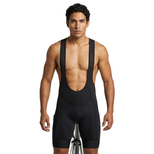 Cuissard de cyclisme pour homme noir ajusté en Spandex et Nylon, respirant, anti-humidité, séchage rapide, longueur courte, style adulte - Product Image 4
