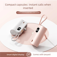 Batería Externa de Emergencia Multifuncional Mini de Carga Rápida con Cable de Datos Integrado para iOS Tipo-C, Banco de Energía de 5000 mAh