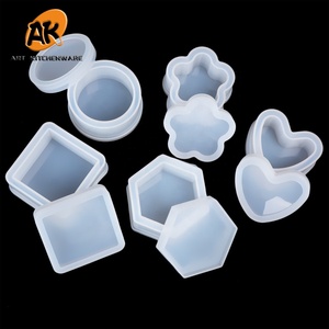 Stampi AK in Silicone e Resina Epossidica a Forma <span class=keywords><strong>di</strong></span> Cuore 3D per Colate <span class=keywords><strong>di</strong></span> Resina, Stampi Epossidici Quadrati e Stampi Esagonali per Colate <span class=keywords><strong>di</strong></span> Resina Cristallina per Artigianato Fai-da-Te - Product Image 2