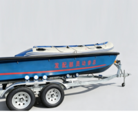 Remorque marine galvanisée à chaud de 6,76 m à double essieu, capacité 1500 kg, pour bateau de pêche en aluminium avec frein à disque