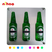 NIHAO Plaque Métallique Murale Lumineuse pour Bouteilles – Idéale pour Bars et Restaurants