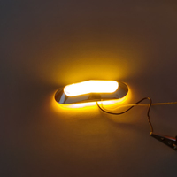 Feux latéraux à LED avec base chromée pour camion, remorque, 12V 24V, camping-car, caravane, feux de dégagement, lampe latérale de bateau, ambre rouge