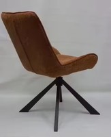 Chaise de salle à manger ergonomique de style moderne du milieu du siècle, avec pieds pivotants et revêtement en tissu, pour la maison, le bureau et les salles à manger