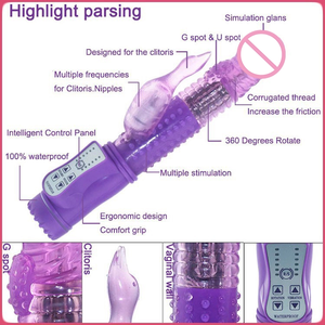 Hot Sale Dual Motor Waterproof Electric <strong>Rotating</strong> Head Beads <strong>G</strong>-<strong>spot</strong> <strong>Vibrators</strong> Dildo Sex Toys <strong>Rabbit</strong> <strong>Vibrator</strong> for Women - Product Image 4