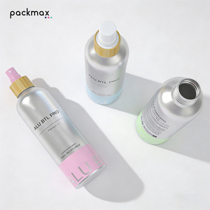 20ml-500ml Glossy Finish Aluminum <b>Bottle</b> for Essential Oil Hydrosol Lotion - Light Proof Refillable Shampoo <b>Bottle</b> No <b>Pump</b> - Product Image 4