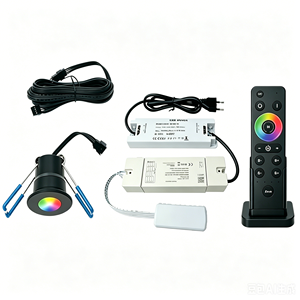 Mini <span class=keywords><strong>spot</strong></span> <span class=keywords><strong>LED</strong></span> encastré 8x3W RGB à intensité variable en aluminium IP65 pour éclairage de véranda et de carport - Product Image 5