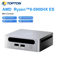 Topton Mini PC AMD R9 5900HX ES R5 5500U ES Mini bureau DDR4 NVMe SSD Mini PC Gamer ordinateur bureau 3x4K HTPC WiFi6